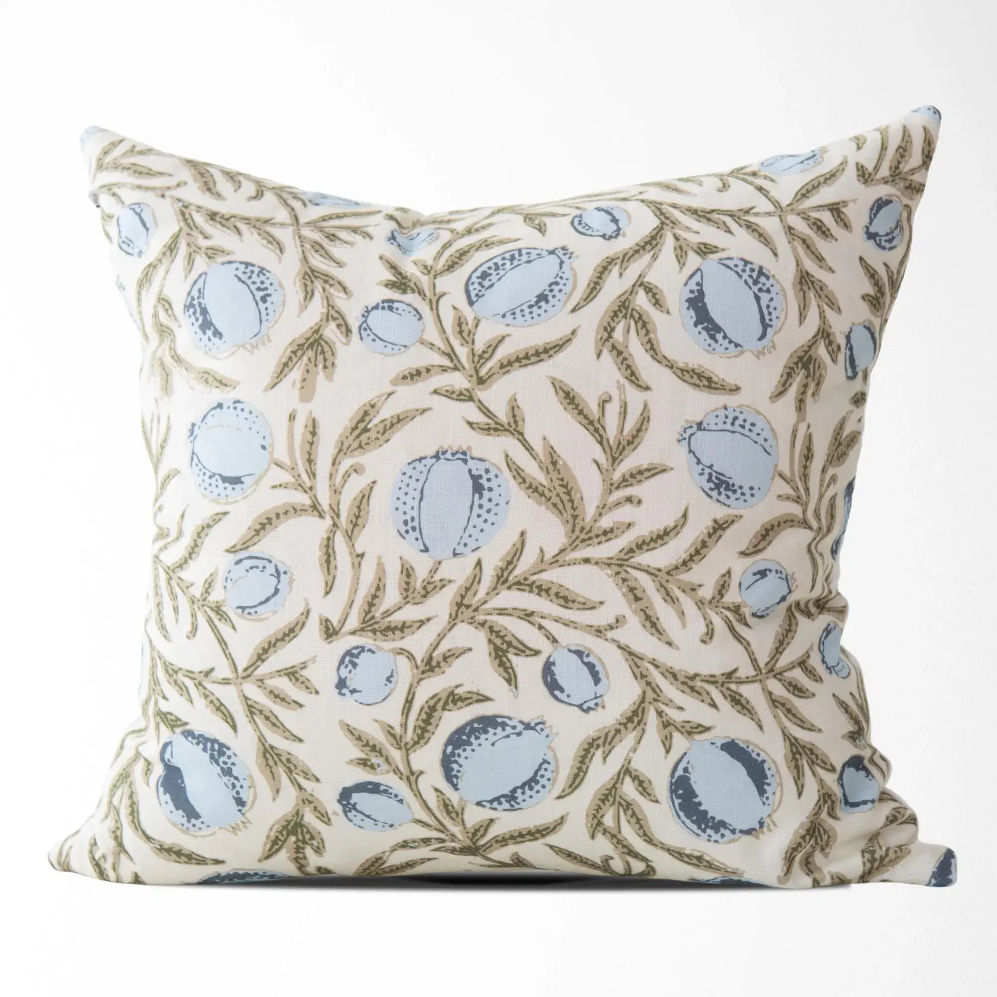 Alisa Blue Block Print Pillow