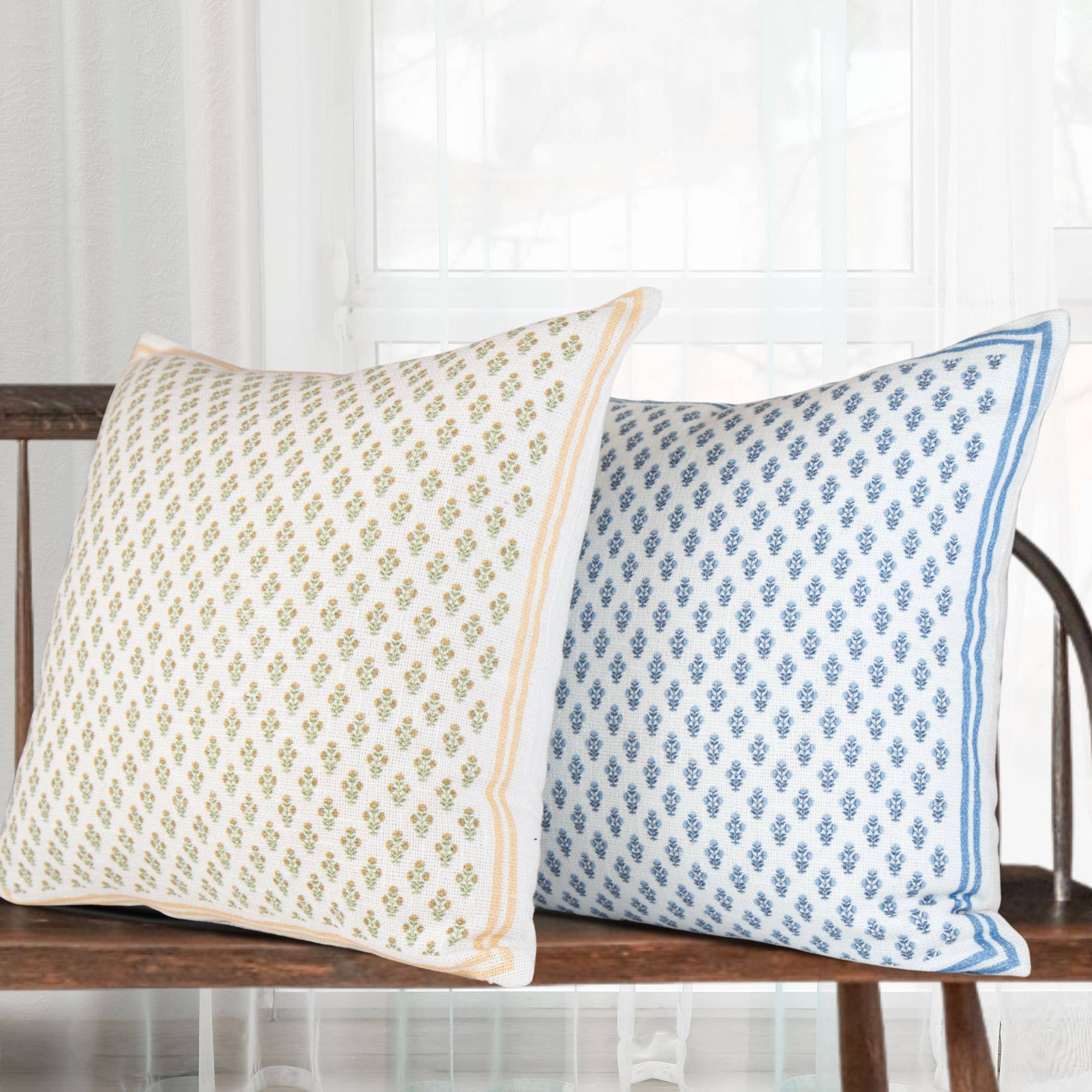 Celeste Mughal Flower Pillow