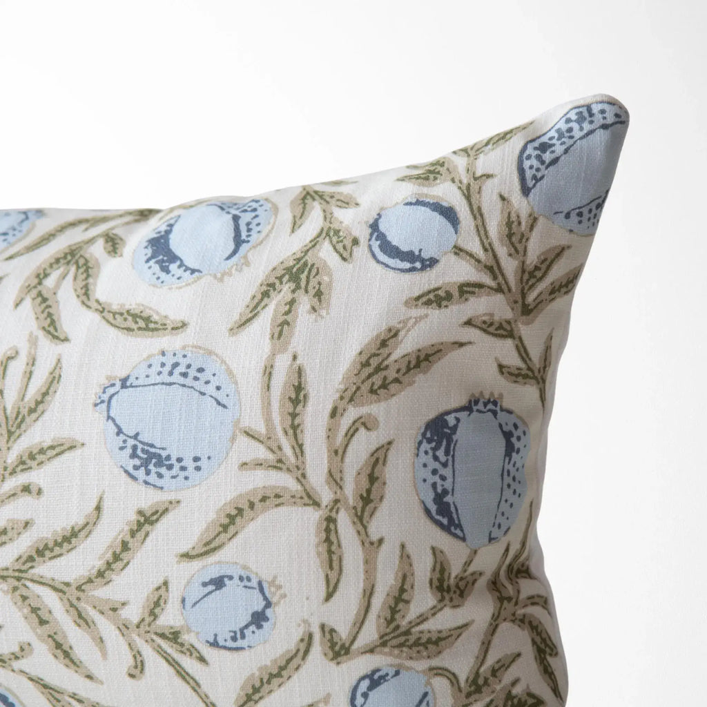 Alisa Blue Block Print Pillow