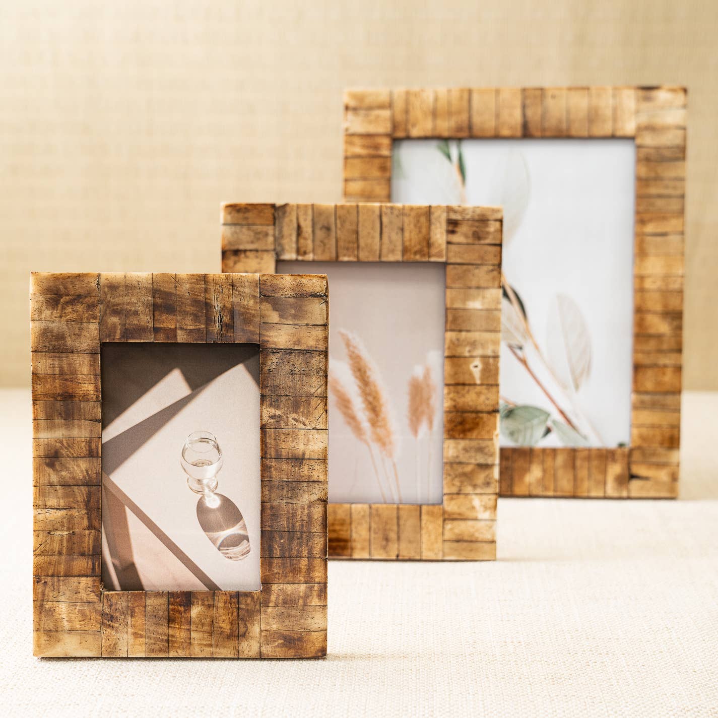 Antique Bone Block Frame