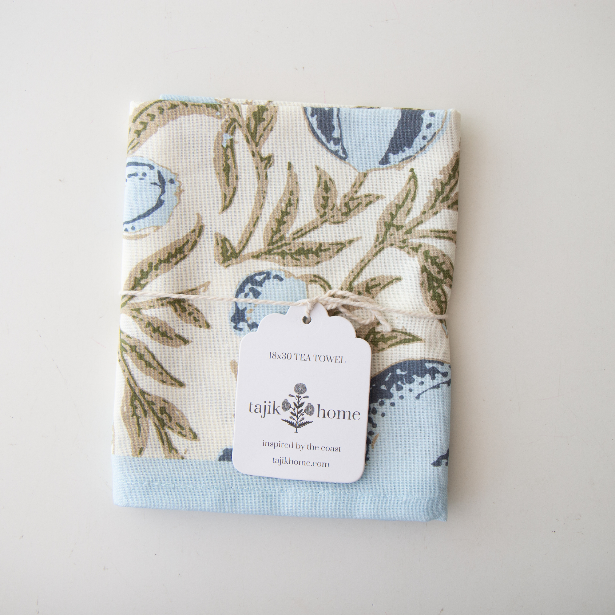 Block Print Tea Towel – Daisy Sky