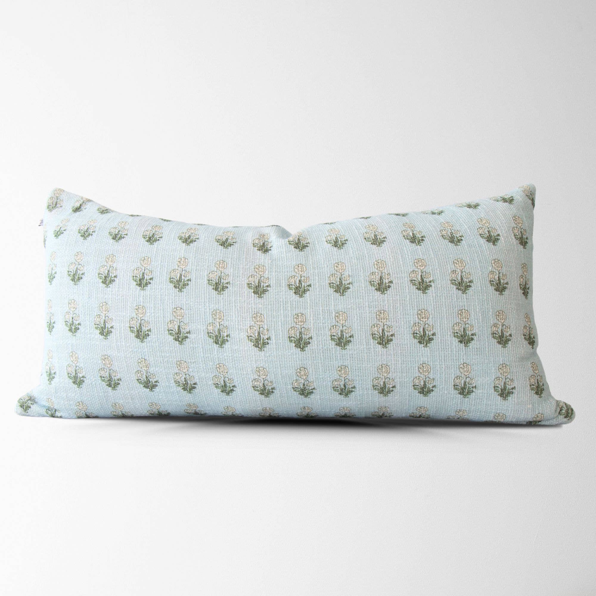 Arabella Sky Blue Lumbar Pillow