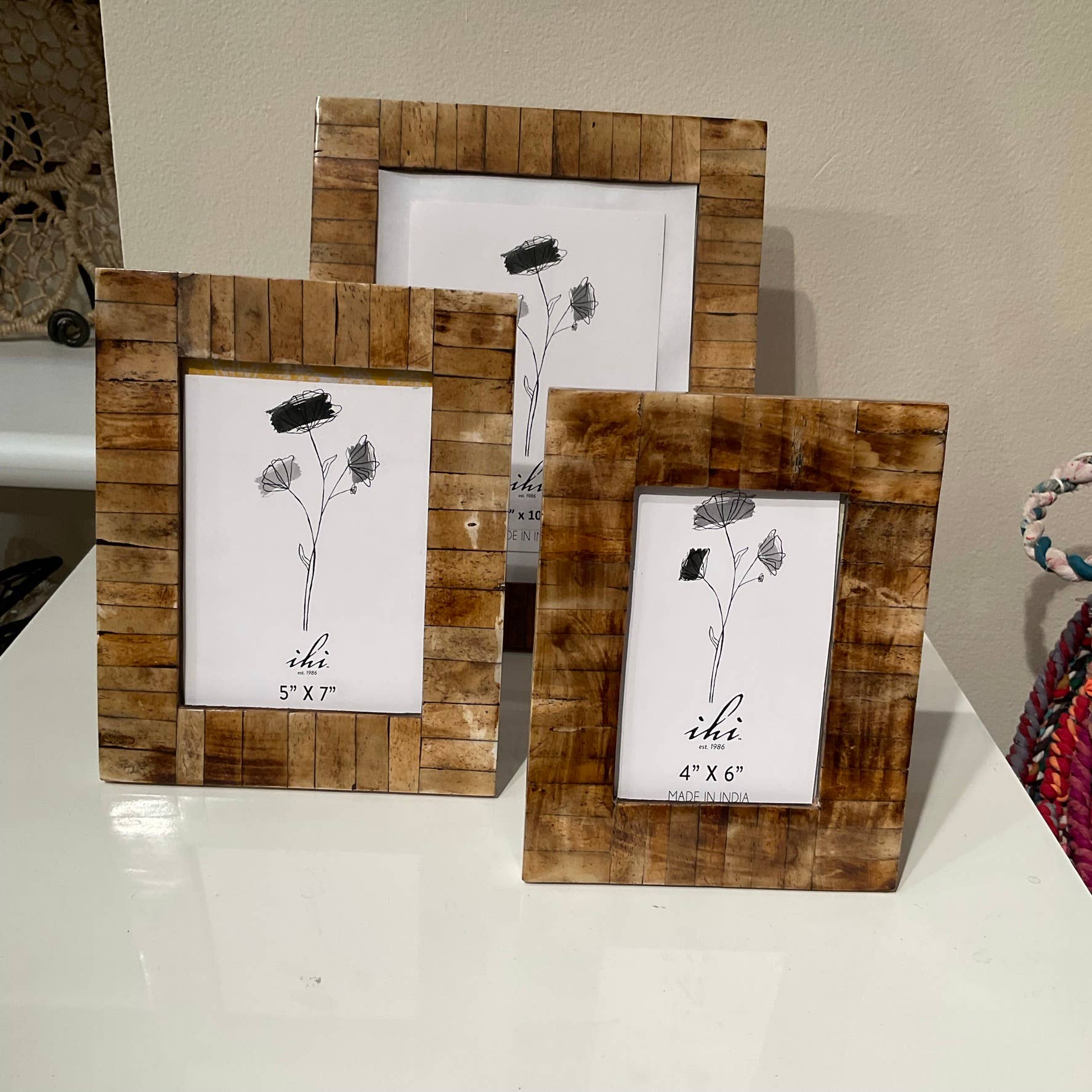Antique Bone Block Frame