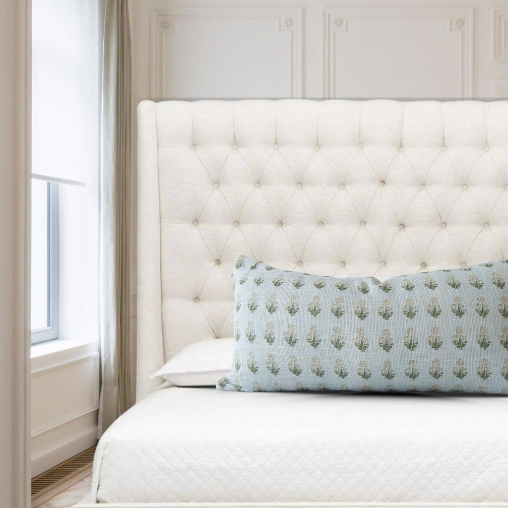 Arabella Sky Blue Lumbar Pillow