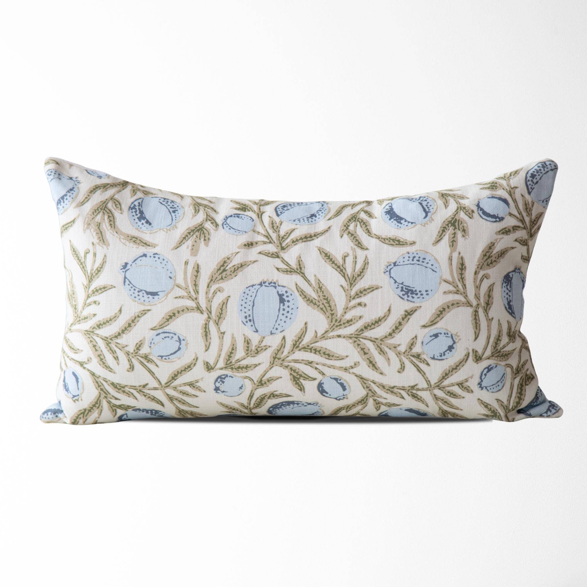 Alisa Blue Block Print Pillow