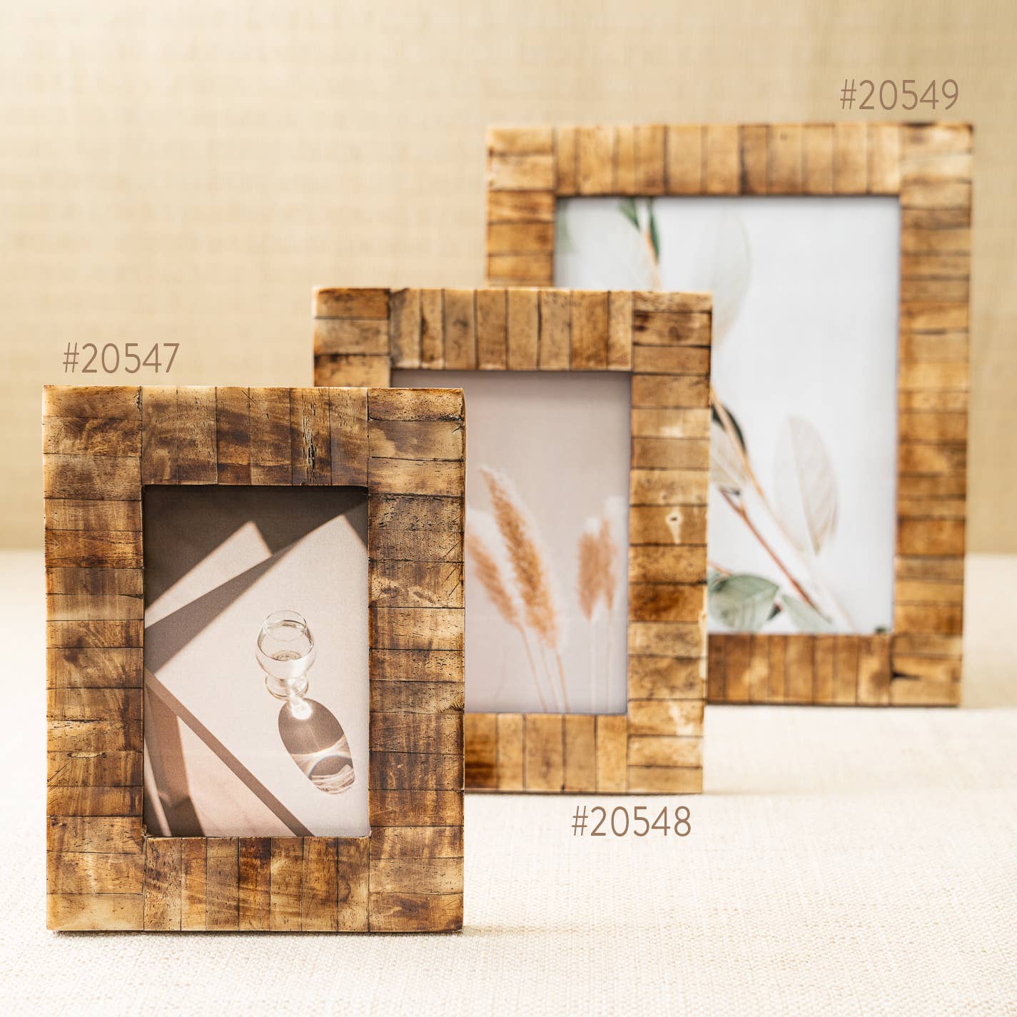 Antique Bone Block Frame